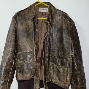 Vintage L.L. Bean “Flying Tiger” Leather Bomber Jacket~Made in USA~Men’s M/L